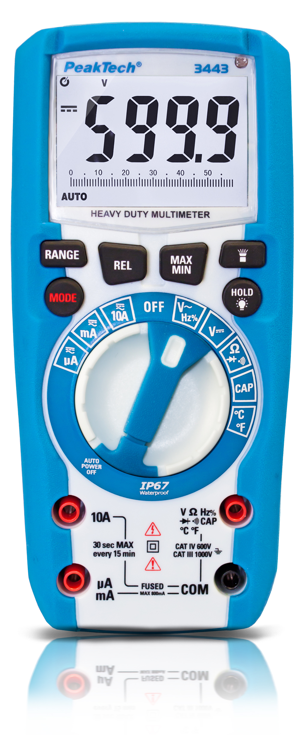 «PeakTech® P 3443» Digitalmultimeter 6.000 Counts, IP67