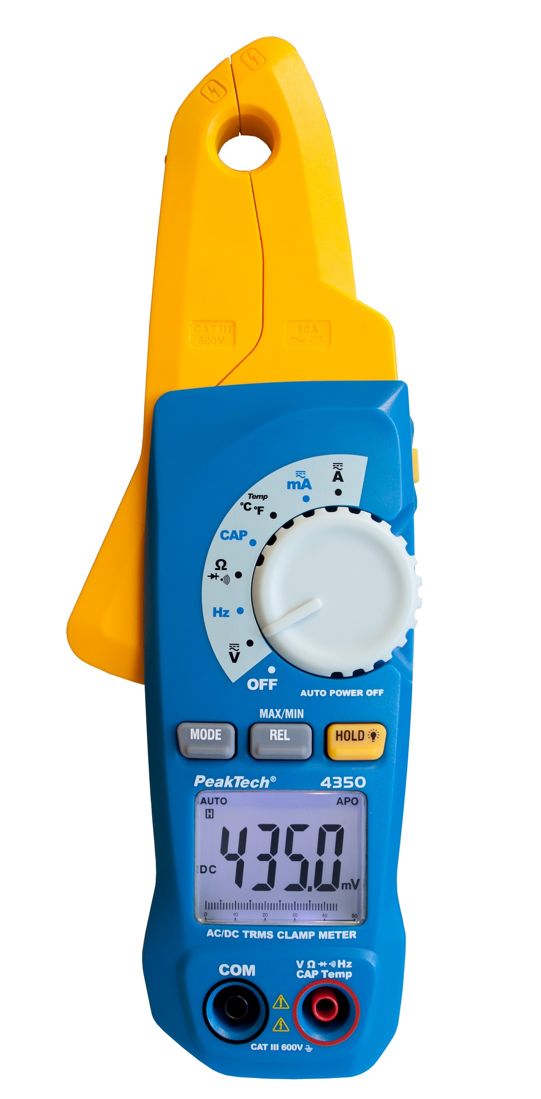 «PeakTech® P 4350» TRMS Current Clamp Meter, 4.000 Counts, 80 A AC/DC