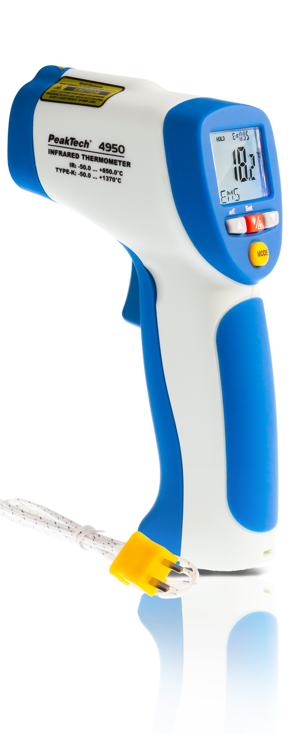 «PeakTech® P 4950» Thermomètre IR / Typ-K 2 en 1