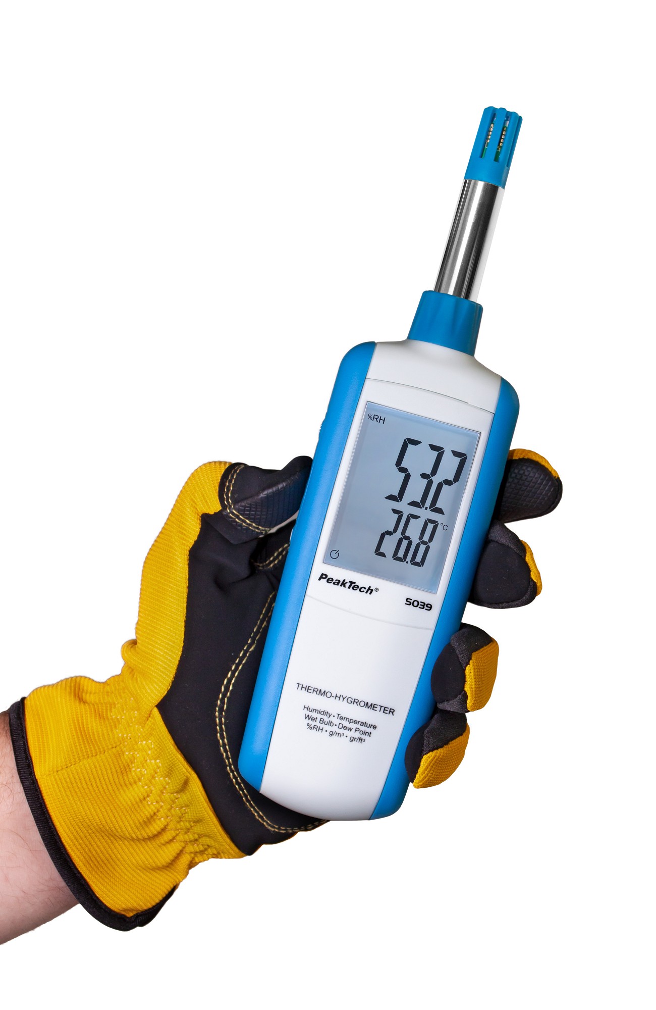 «PeakTech® P 5039» Thermo-Hygrometer mit Taupunkt & Feuchtkugel