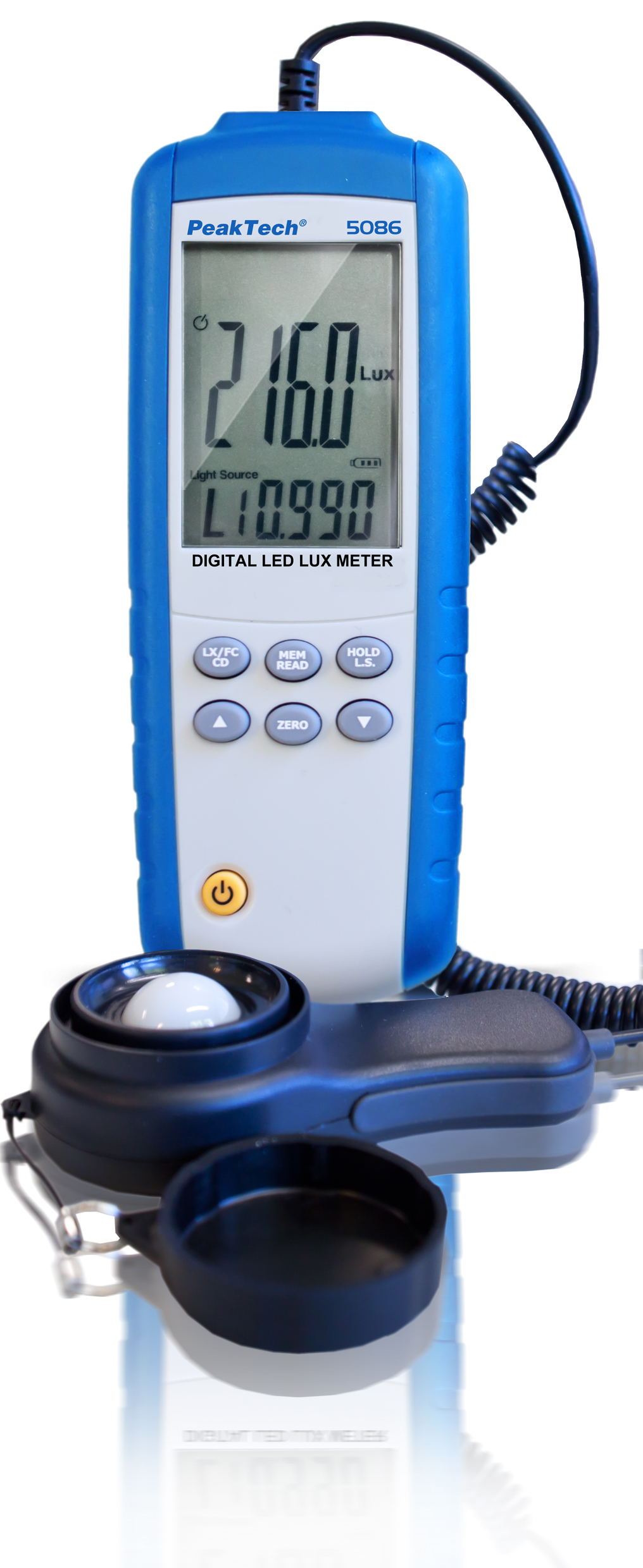 «PeakTech® P 5086» Digital LED Lux Meter, 3 3/4-digit