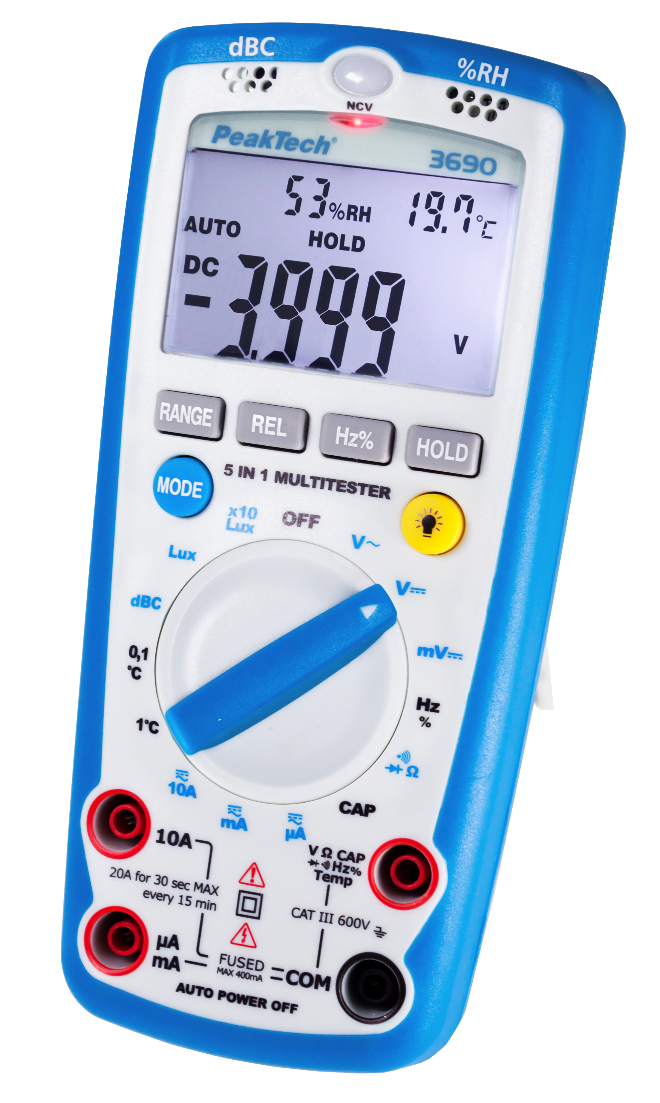 «PeakTech® P 3690» 4000 counts multimeter, environmental measurements