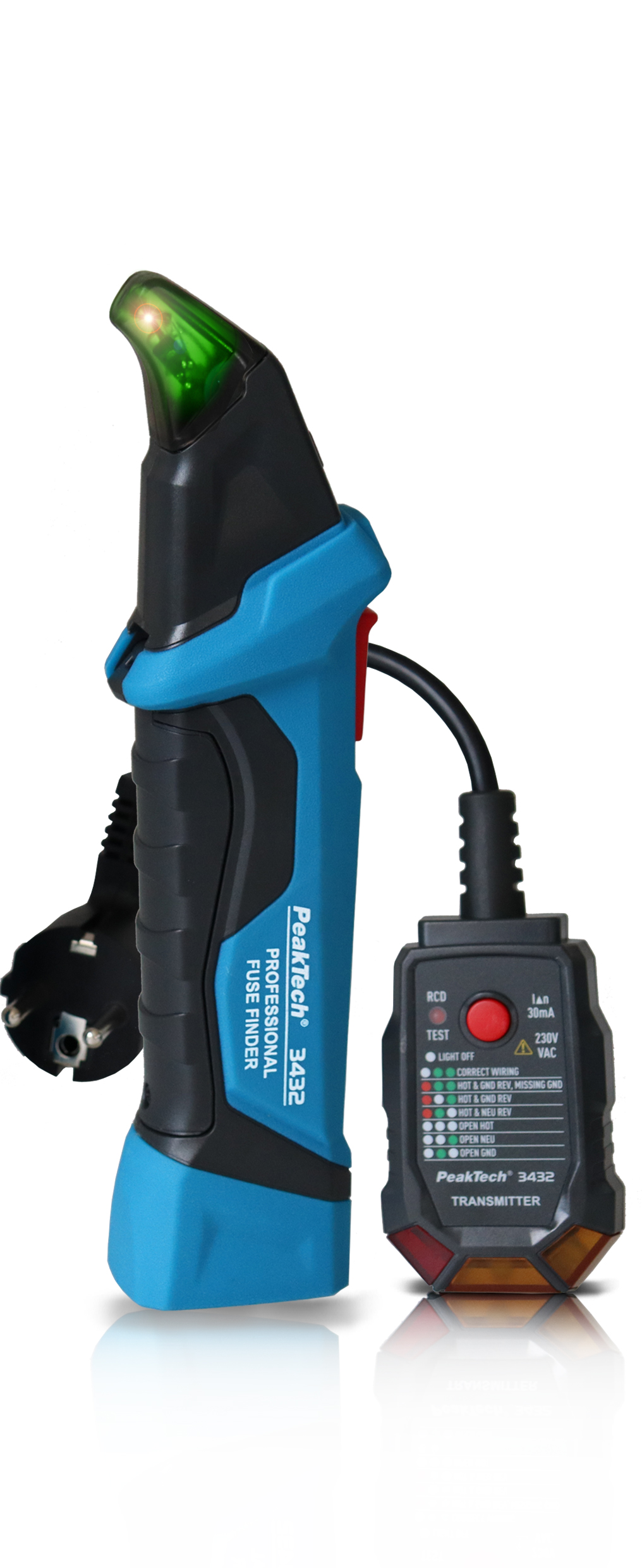 «PeakTech® P 3432» Fuse finder with RCD tester