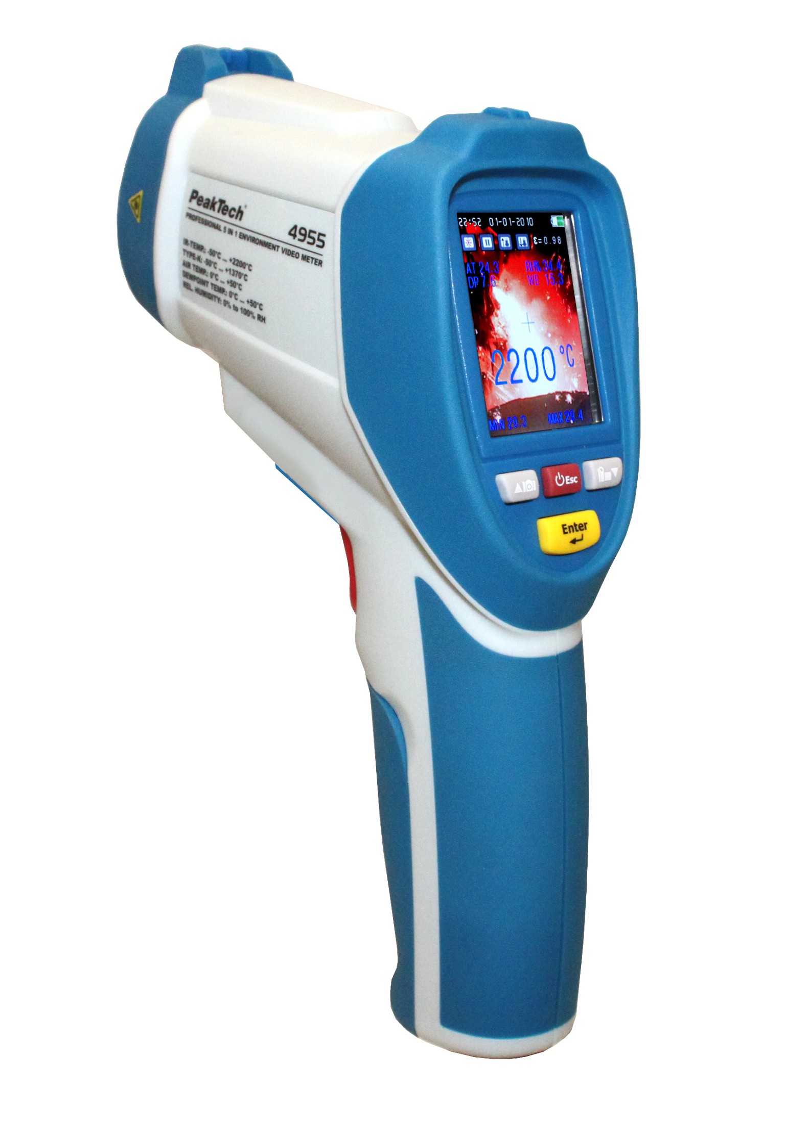 «PeakTech® P 4955» IR-Thermometer -50 … +2200°C, Datenlogger, Video