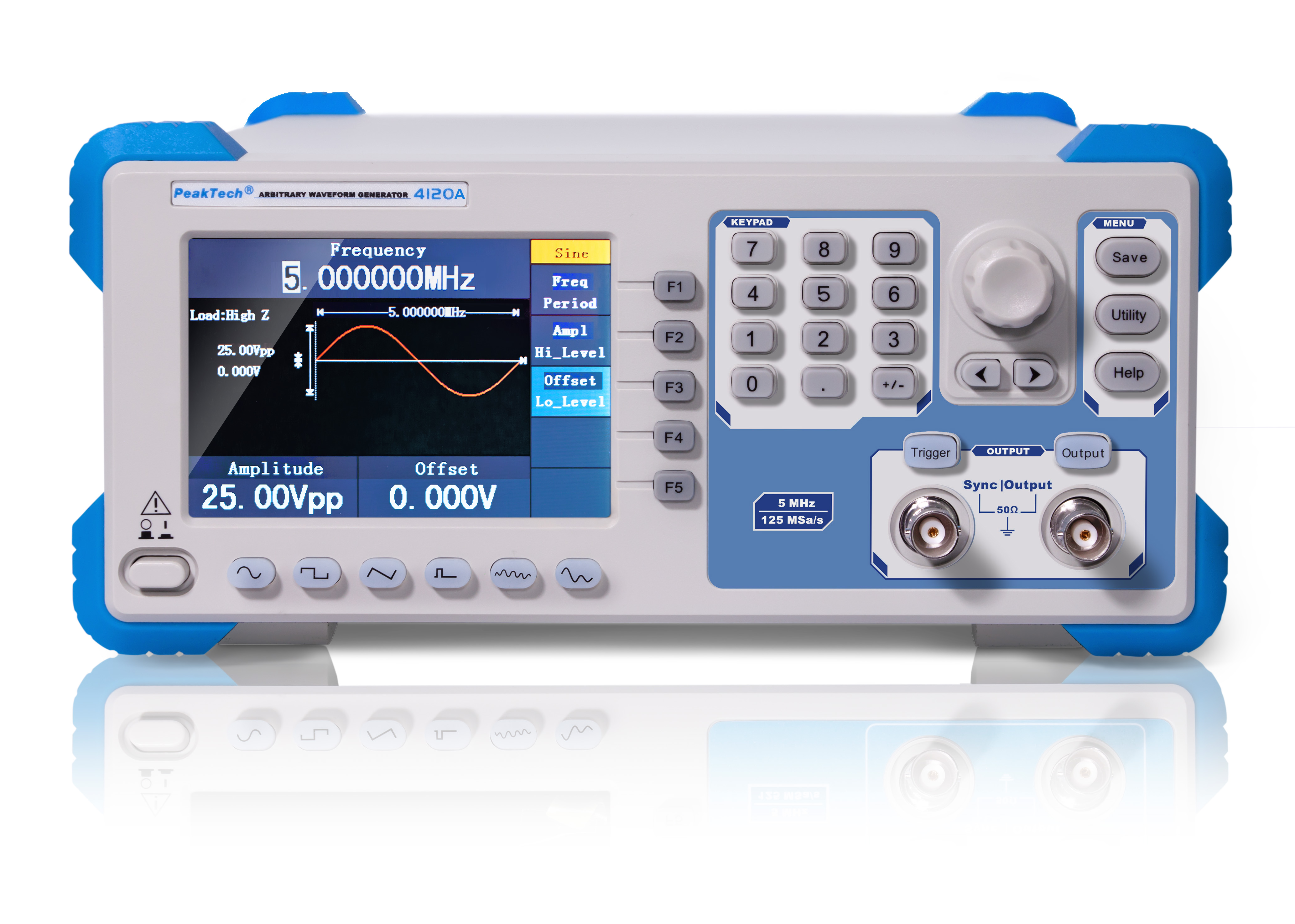 «PeakTech® P 4120 A» 1CH Arbitrary Funktionsgenerator, 1 µHz – 5 MHz