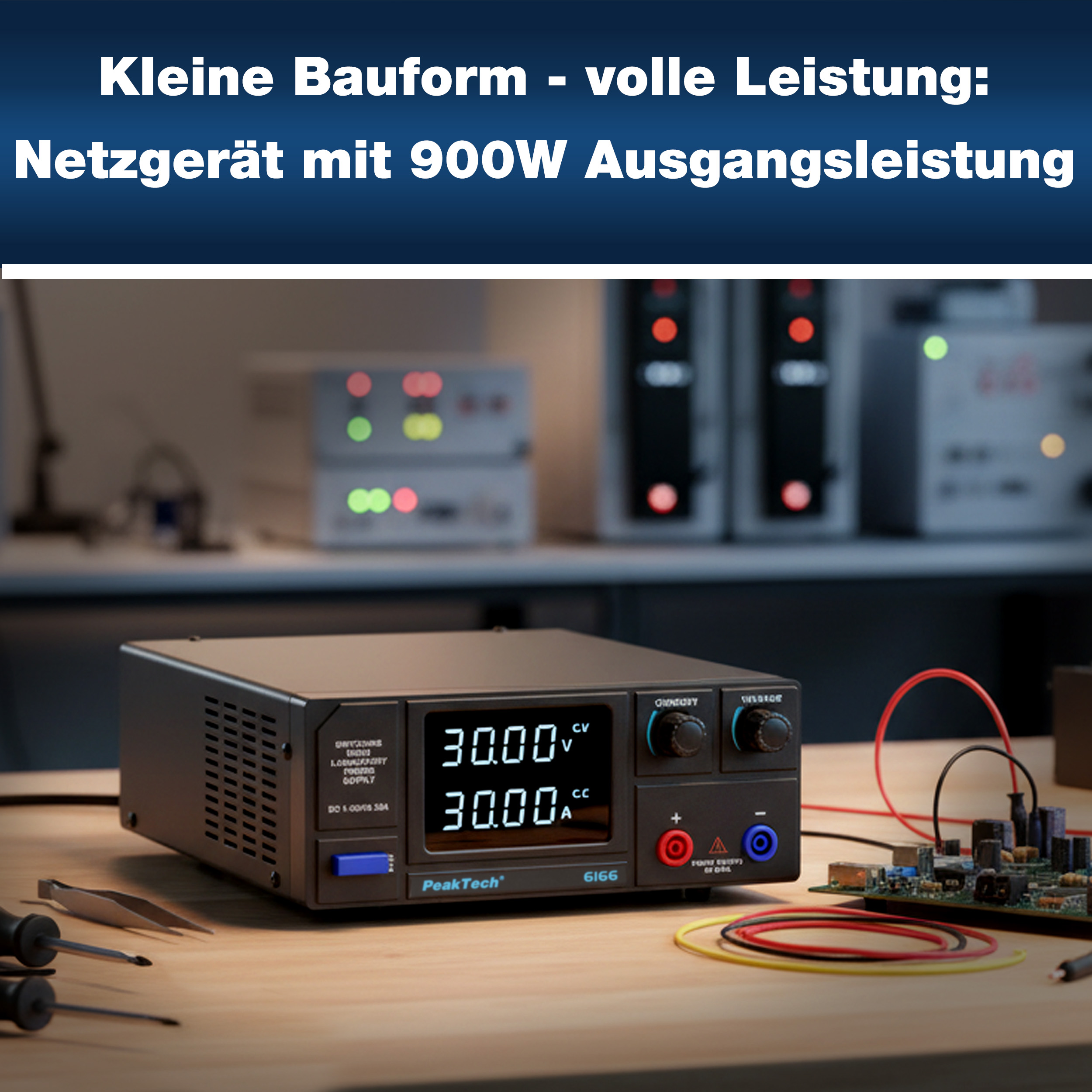 «PeakTech® P 6166» DC Schaltnetzgerät ~ 1 - 30V / 0 - 30A