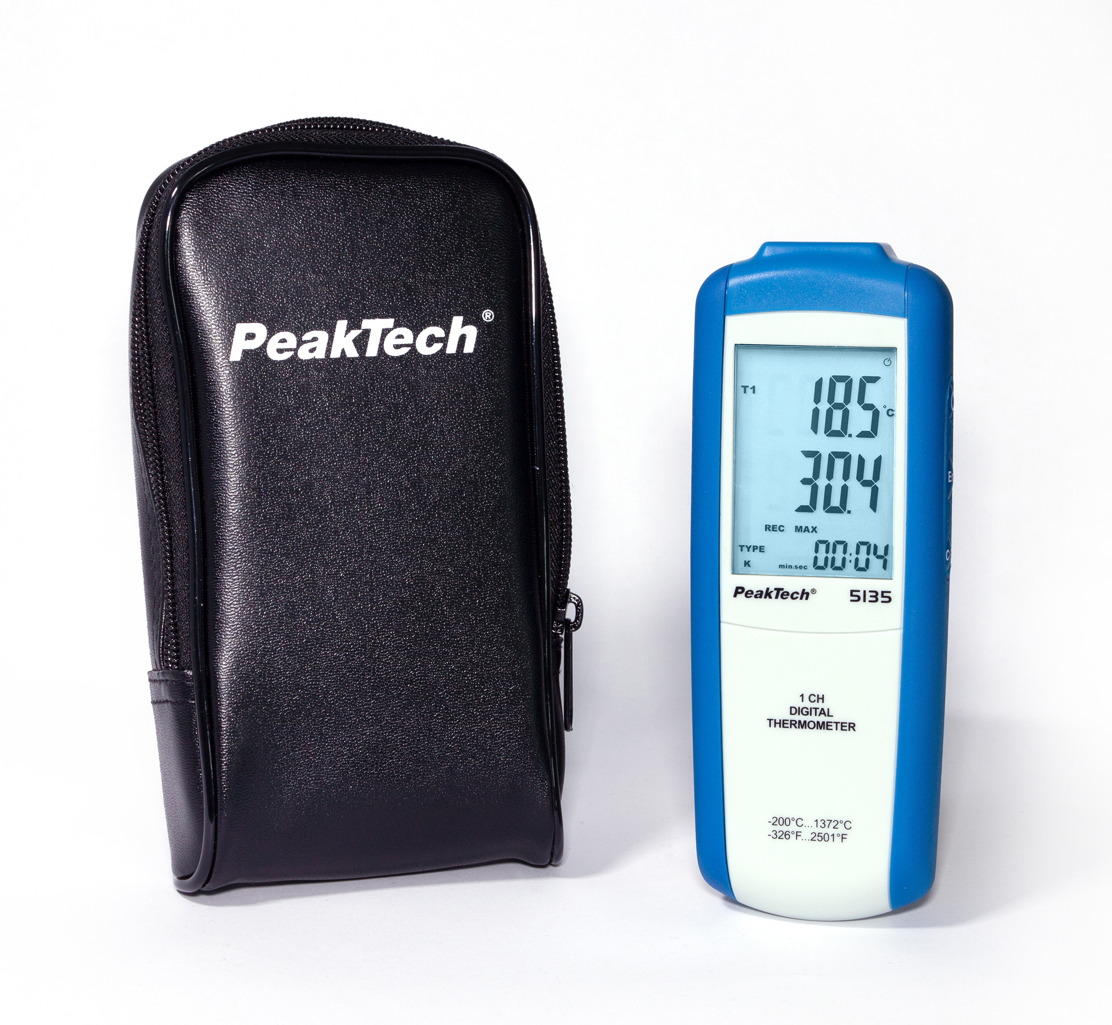 «PeakTech® P 5135» Thermomètre numérique 1 CH, -200 ... + 1372 ° C