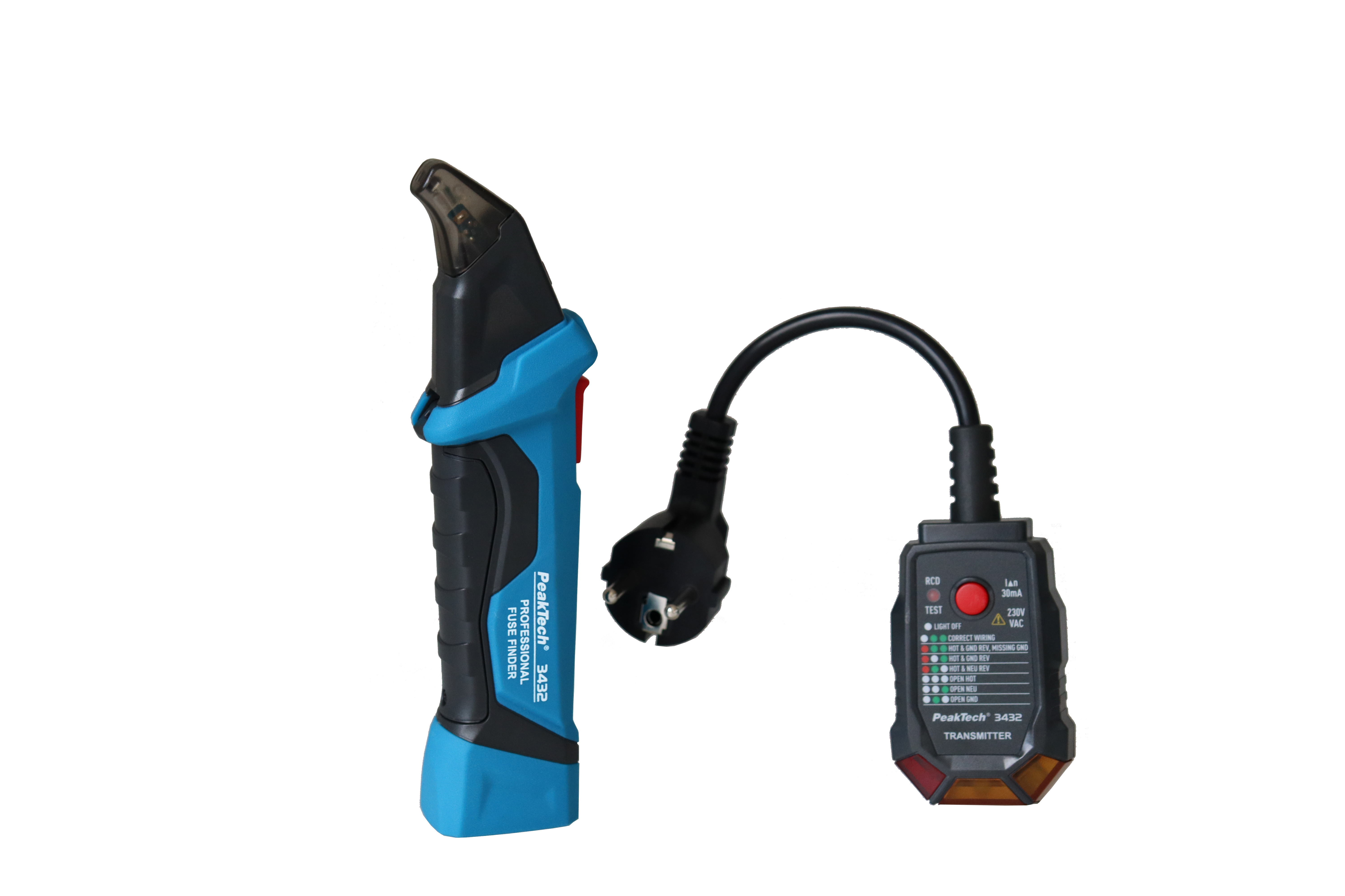 «PeakTech® P 3432» Sicherungsfinder mit RCD Tester