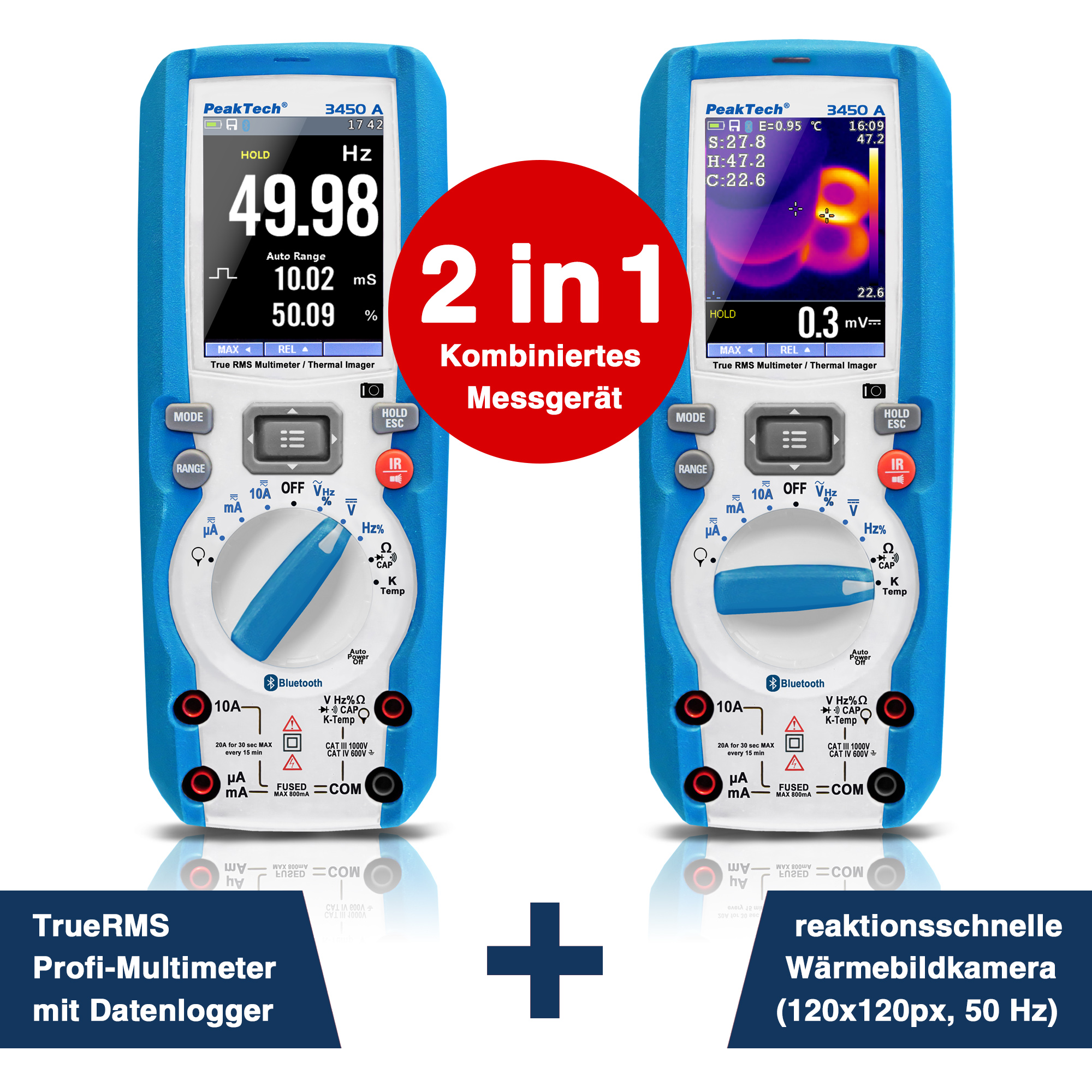 «PeakTech® P 3450 A» Multímetro TrueRMS & Cámara Térmica