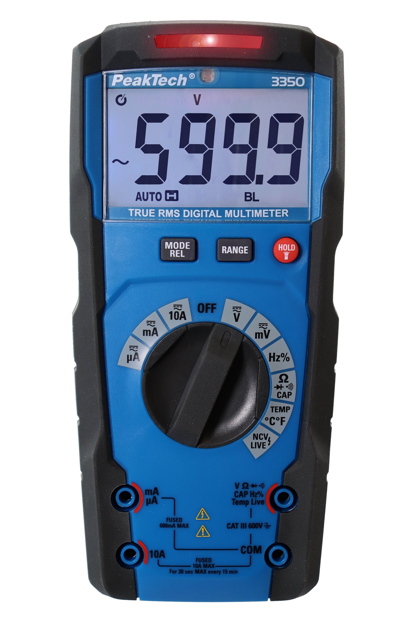 «PeakTech® P 3350» TrueRMS digital multimeter ~ Auto. Range ~ 6.000 Counts ~ 600 V / 10 A AC/DC