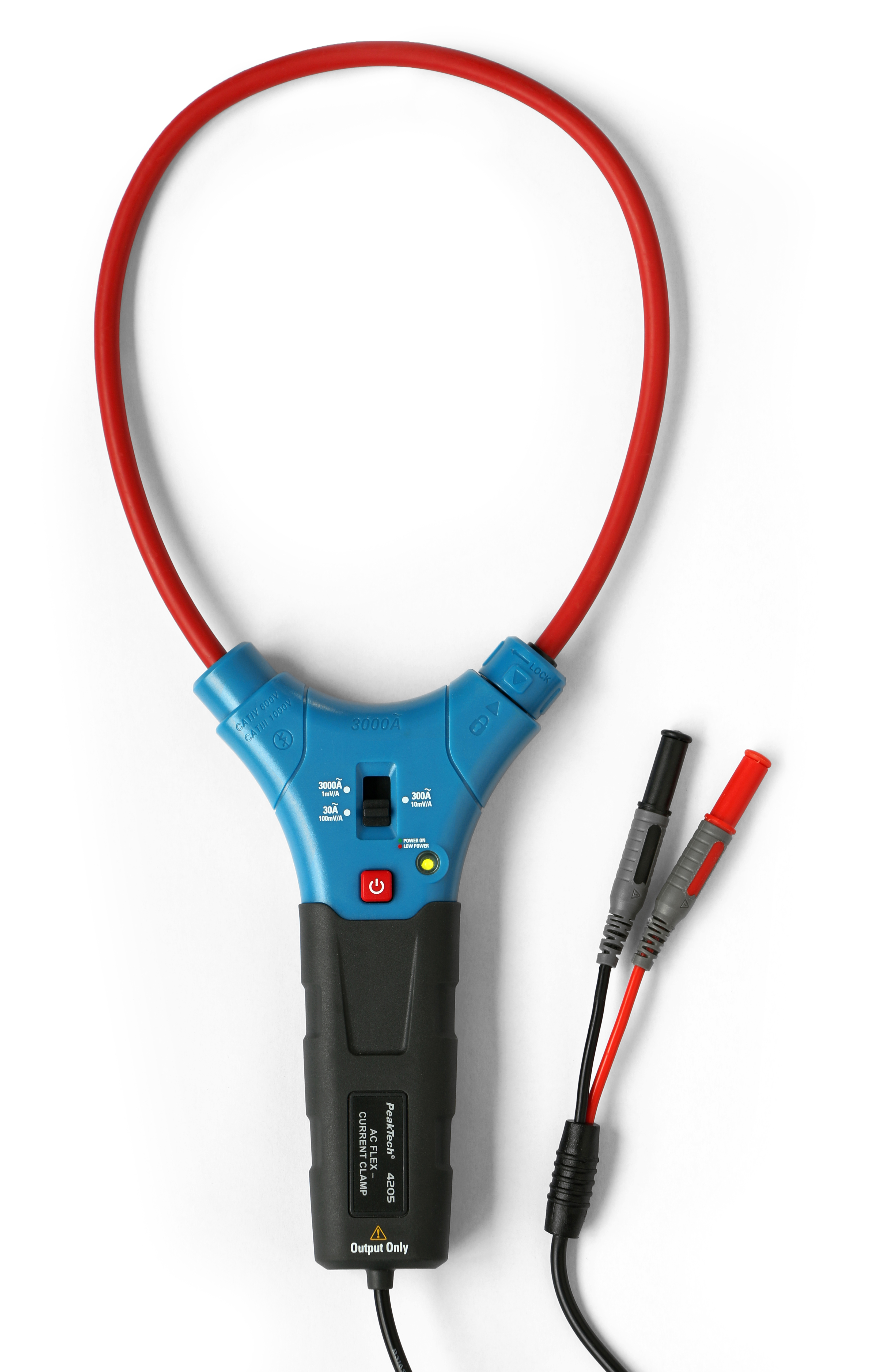 «PeakTech® P 4205» Flexible current clamp 3000 A AC with 4 mm plug