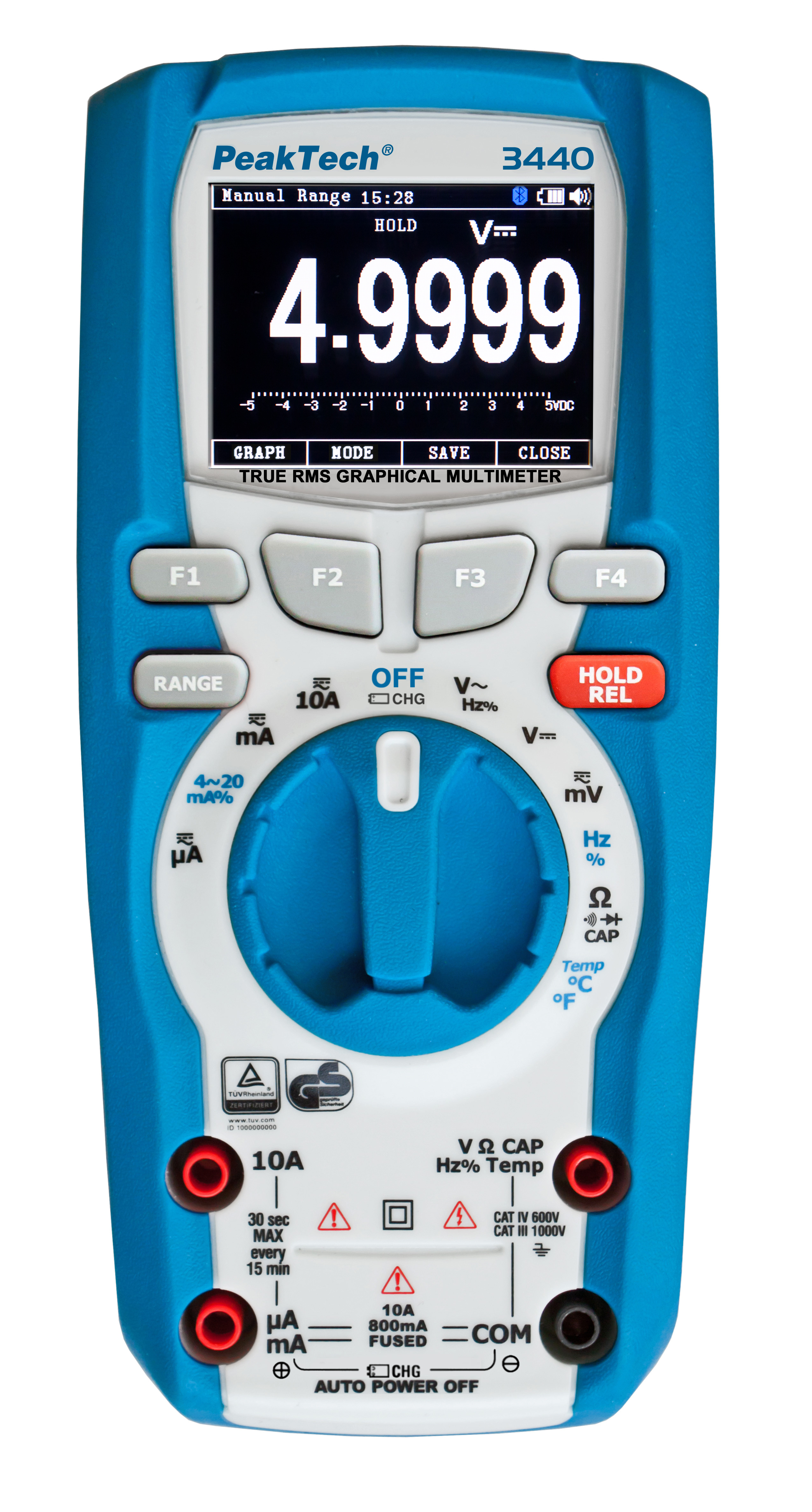 «PeakTech® P 3440» True RMS graphic multimeter 50,000 counts