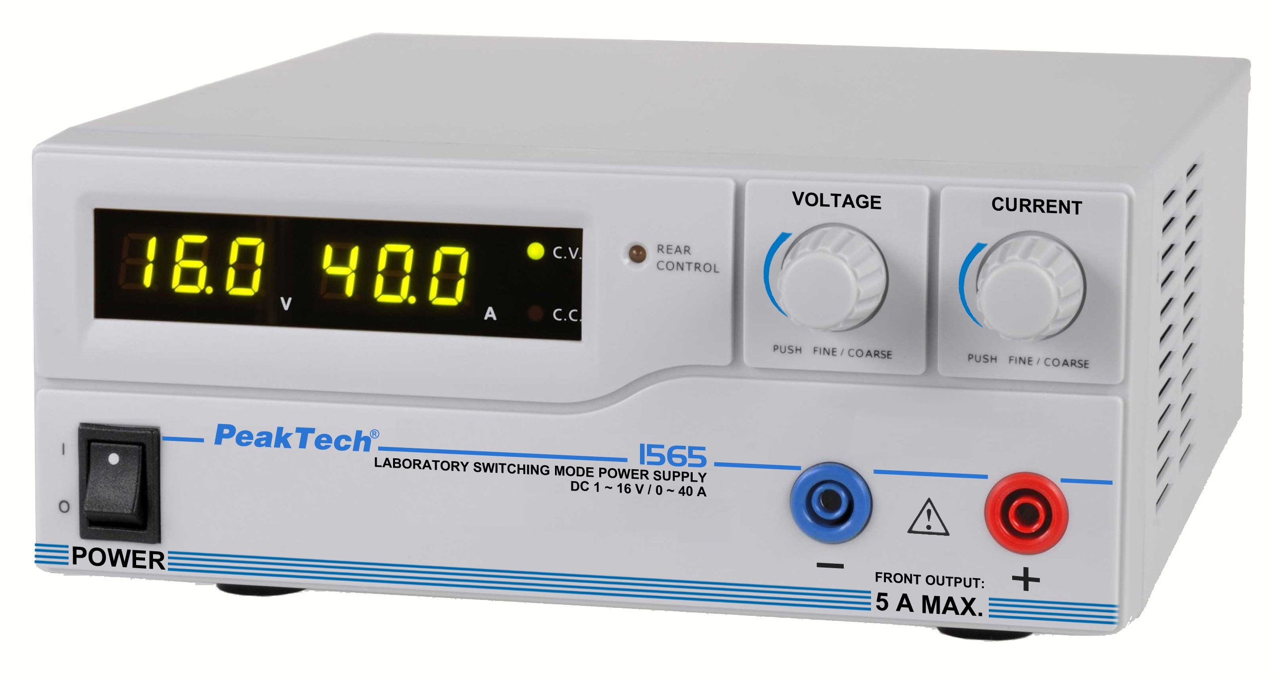 «PeakTech® P 1565» Laboratory power supply DC 1 - 16V/0 - 40A & USB