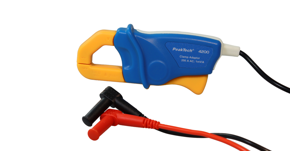 «PeakTech® P 4200» Current Clamp Adapter 200 A AC, with 4mm Plugs