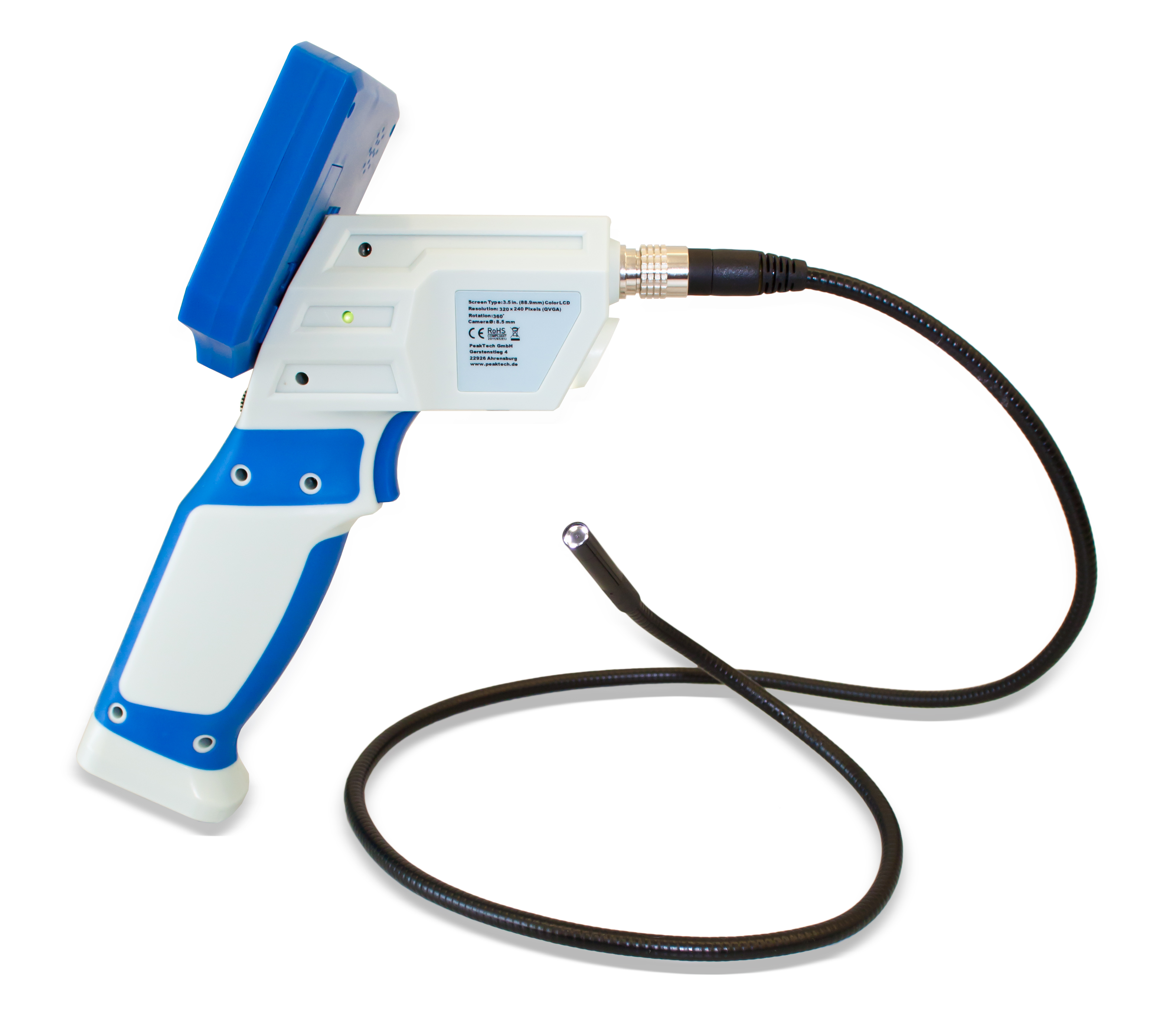 «PeakTech® P 5600» Video Borescope, Color TFT, USB and SD card