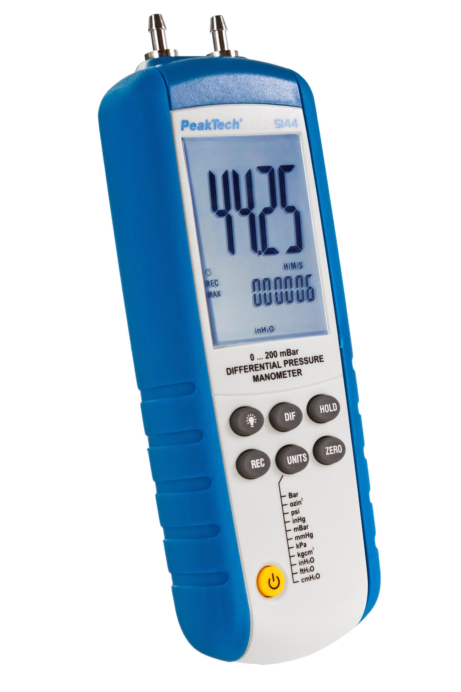 «PeakTech® P 5144» Differential pressure Meter 0...200 mbar with USB