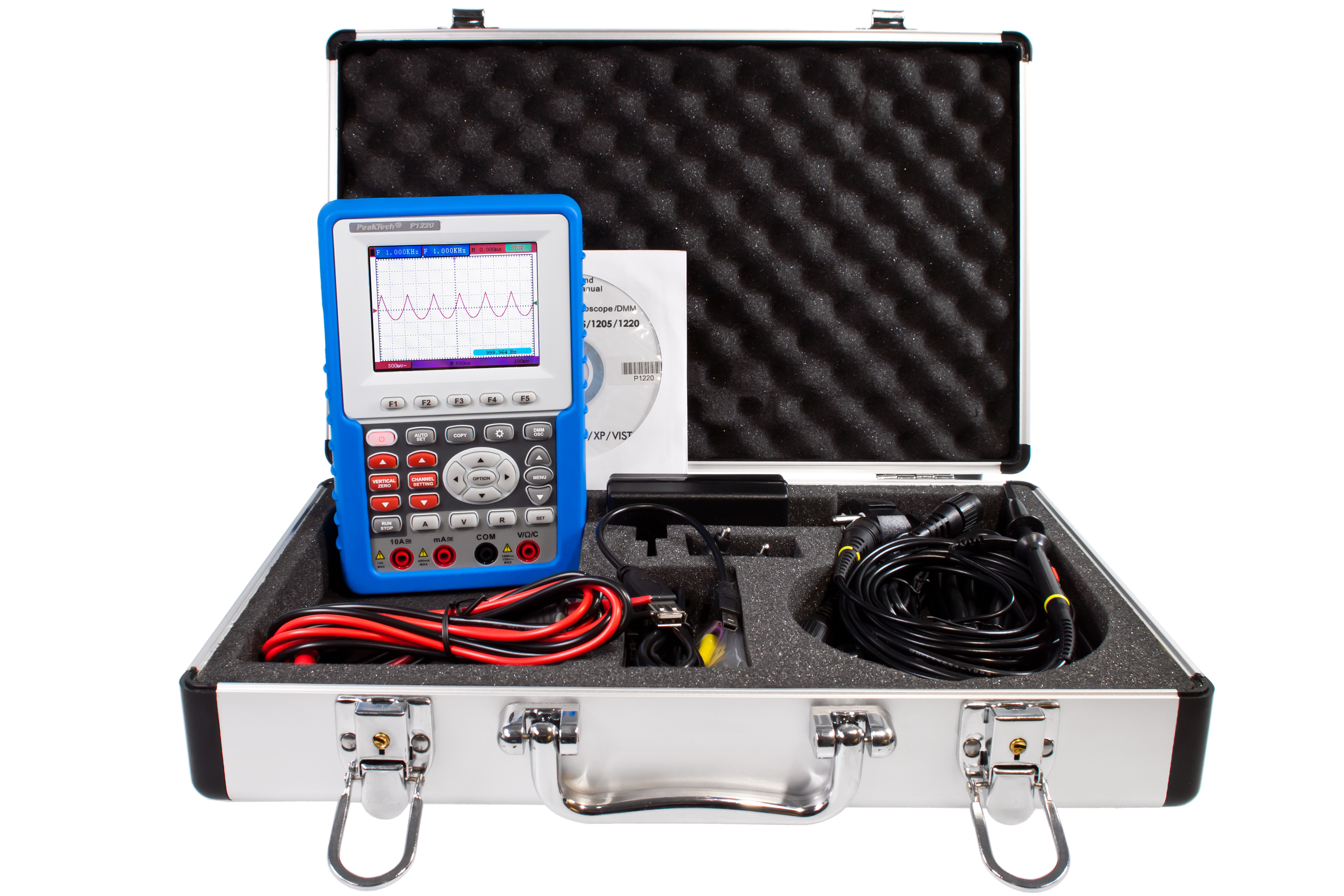 «PeakTech® P 1220» 20 MHz / 1 CH, 100 MS / s handheld oscilloscope