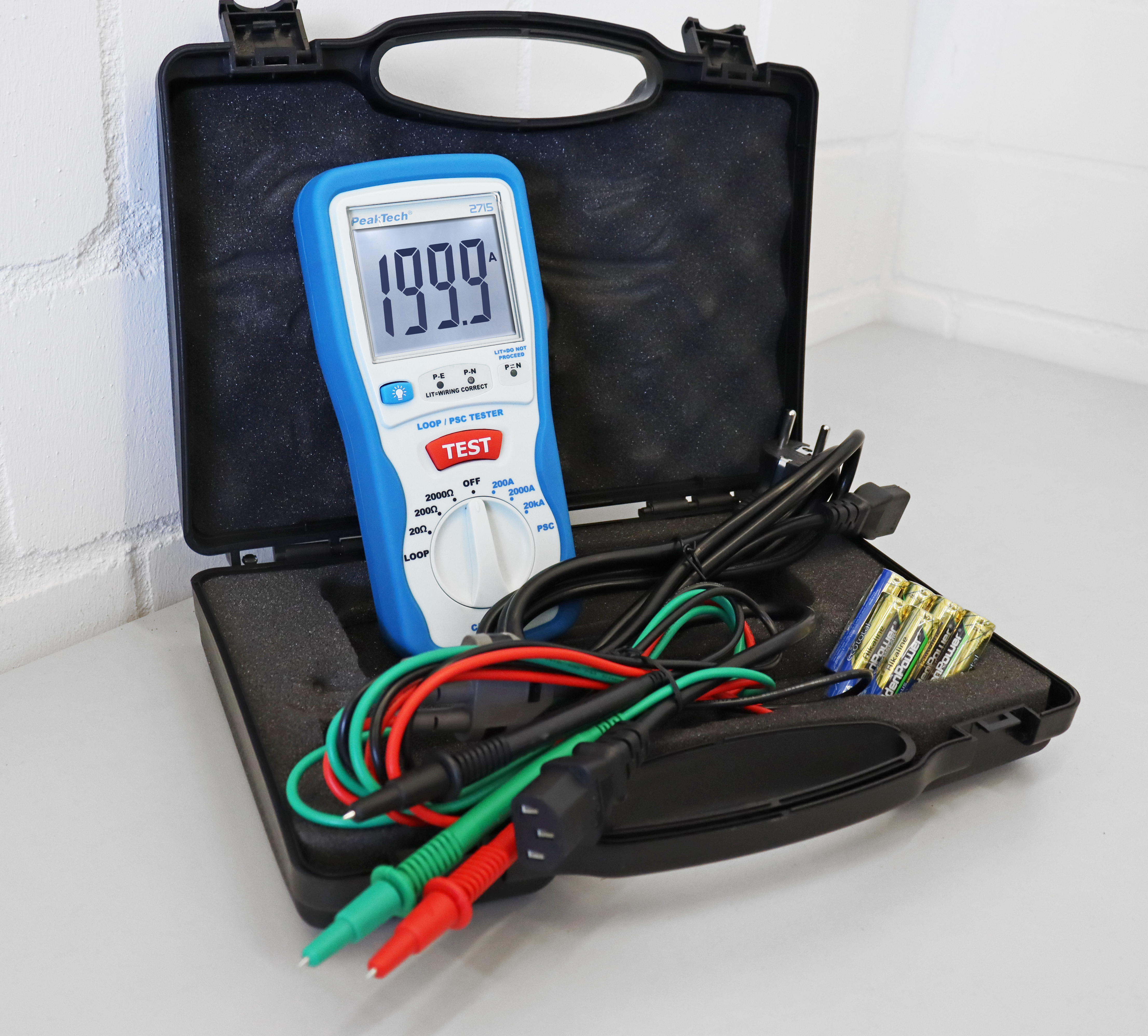 «PeakTech® P 2715» Digital LOOP / PSC loop impedance tester
