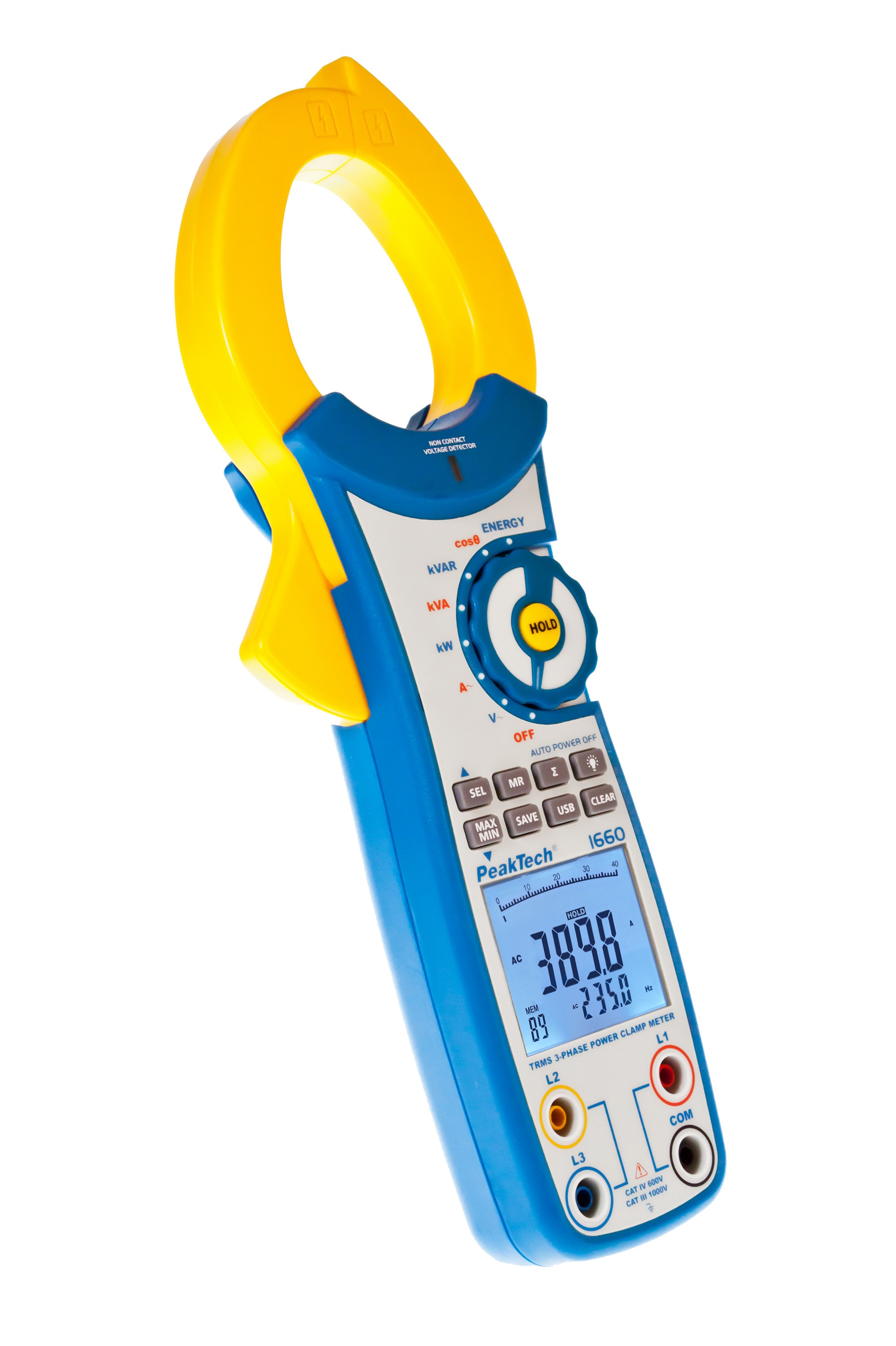 «PeakTech® P 1660» TrueRMS power clamp meter 1000 A AC up to 750 kW