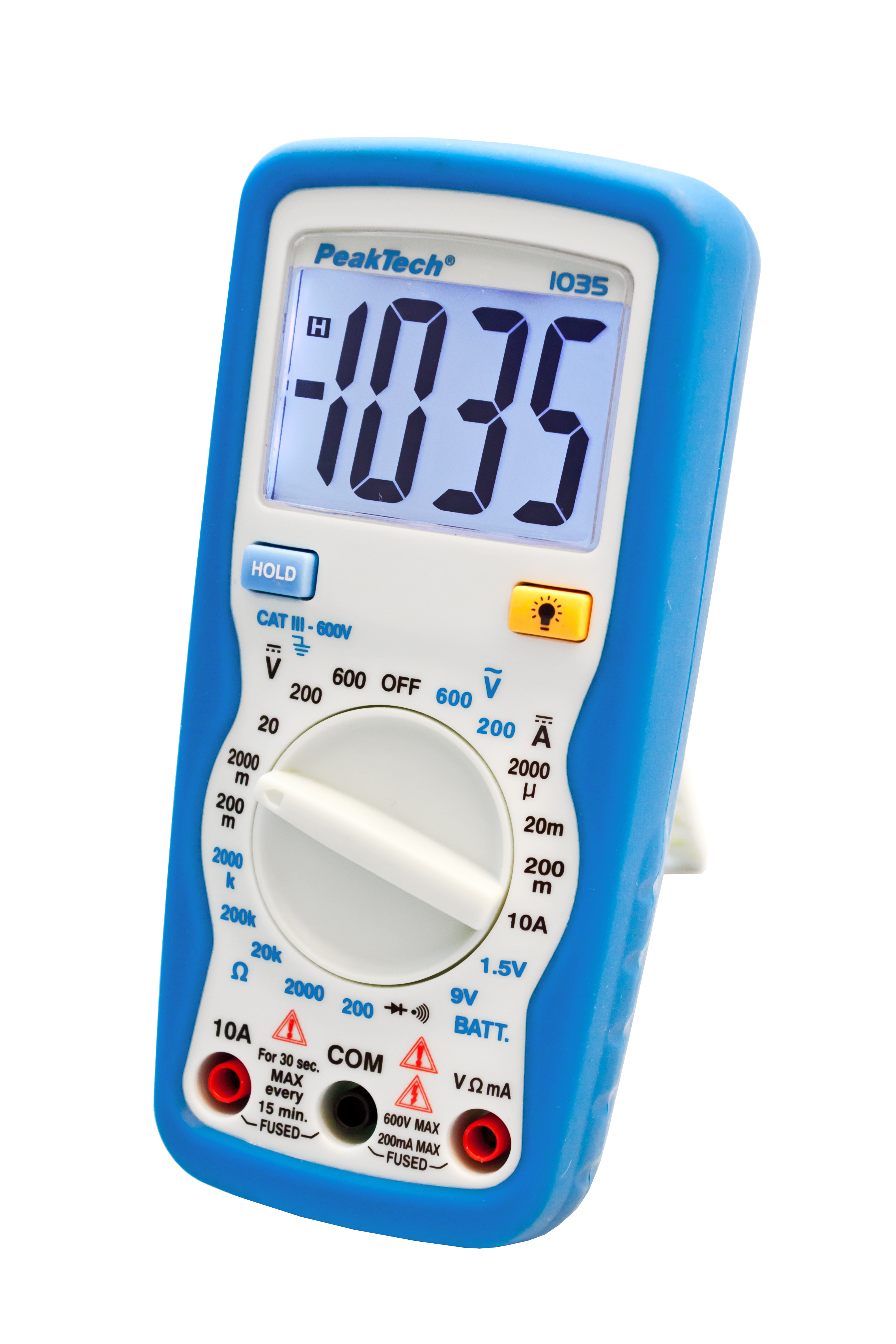 «PeakTech® P 1035» 600V AC/DC Digitalmultimeter ~ 2000 stellige LCD