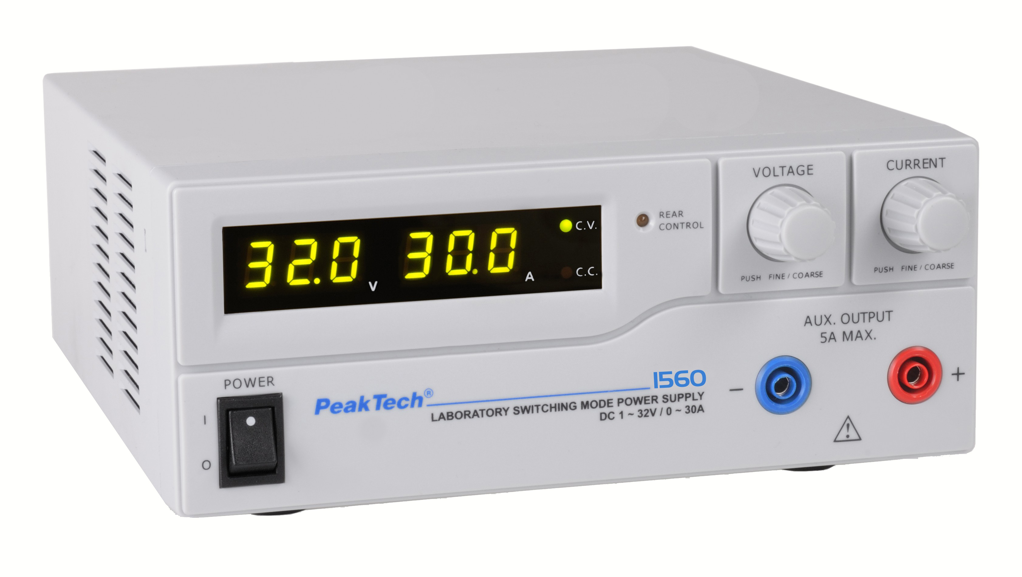 «PeakTech® P 1560» Fuente de Alimentación Laboratorio DC 1-32V/0-30A