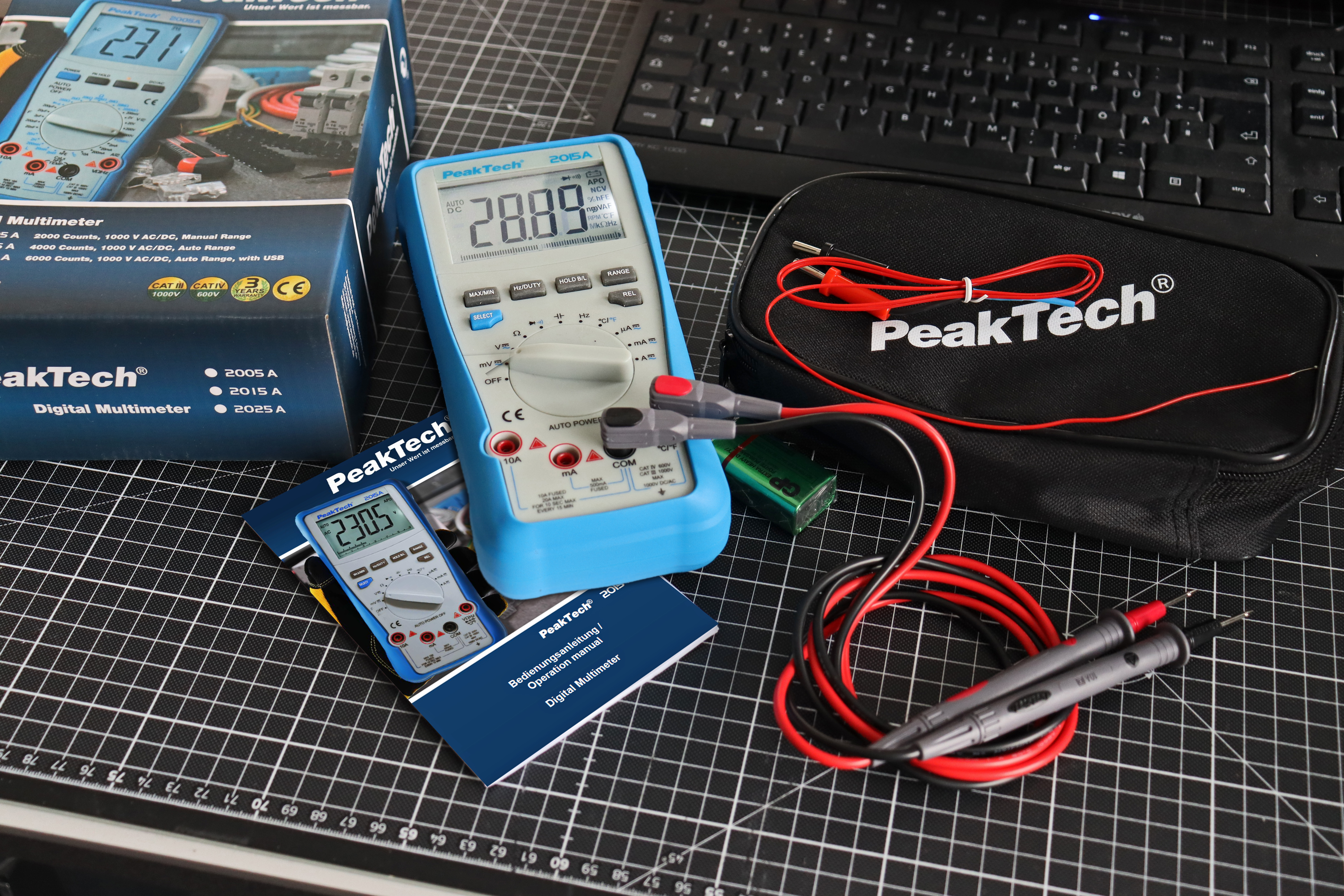 «PeakTech® P 2005 A» Multimetr cyfrowy 1000 V 2000 zliczeń