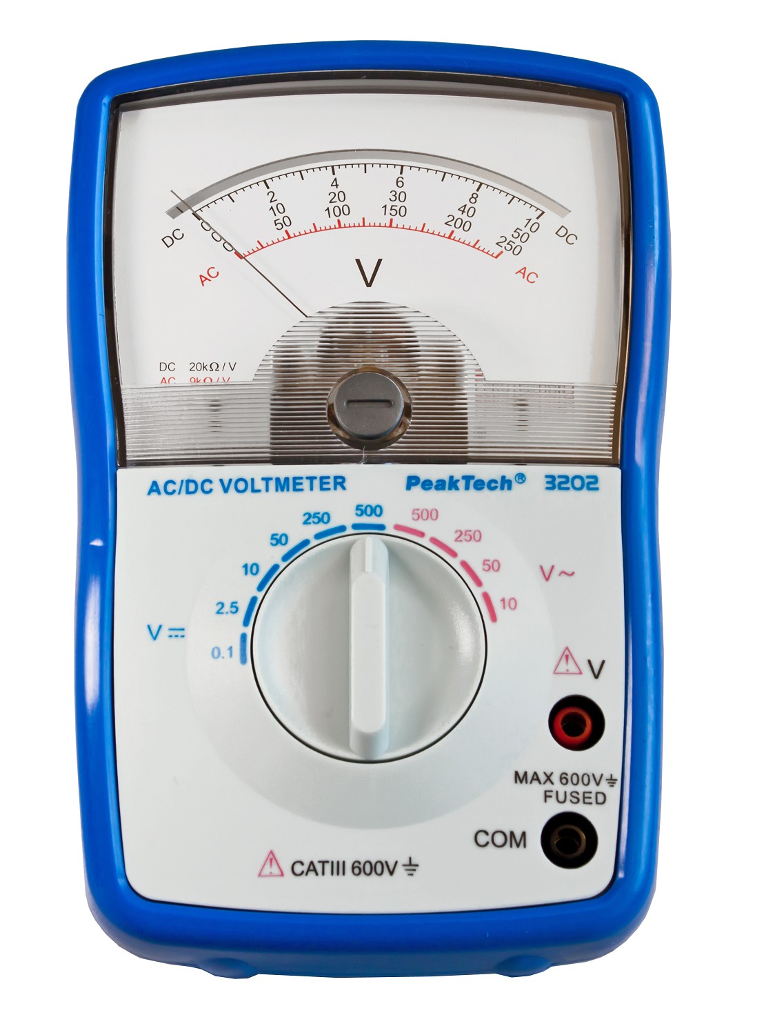 «PeakTech® P 3202» Analog voltmeter, 500 V AC / DC