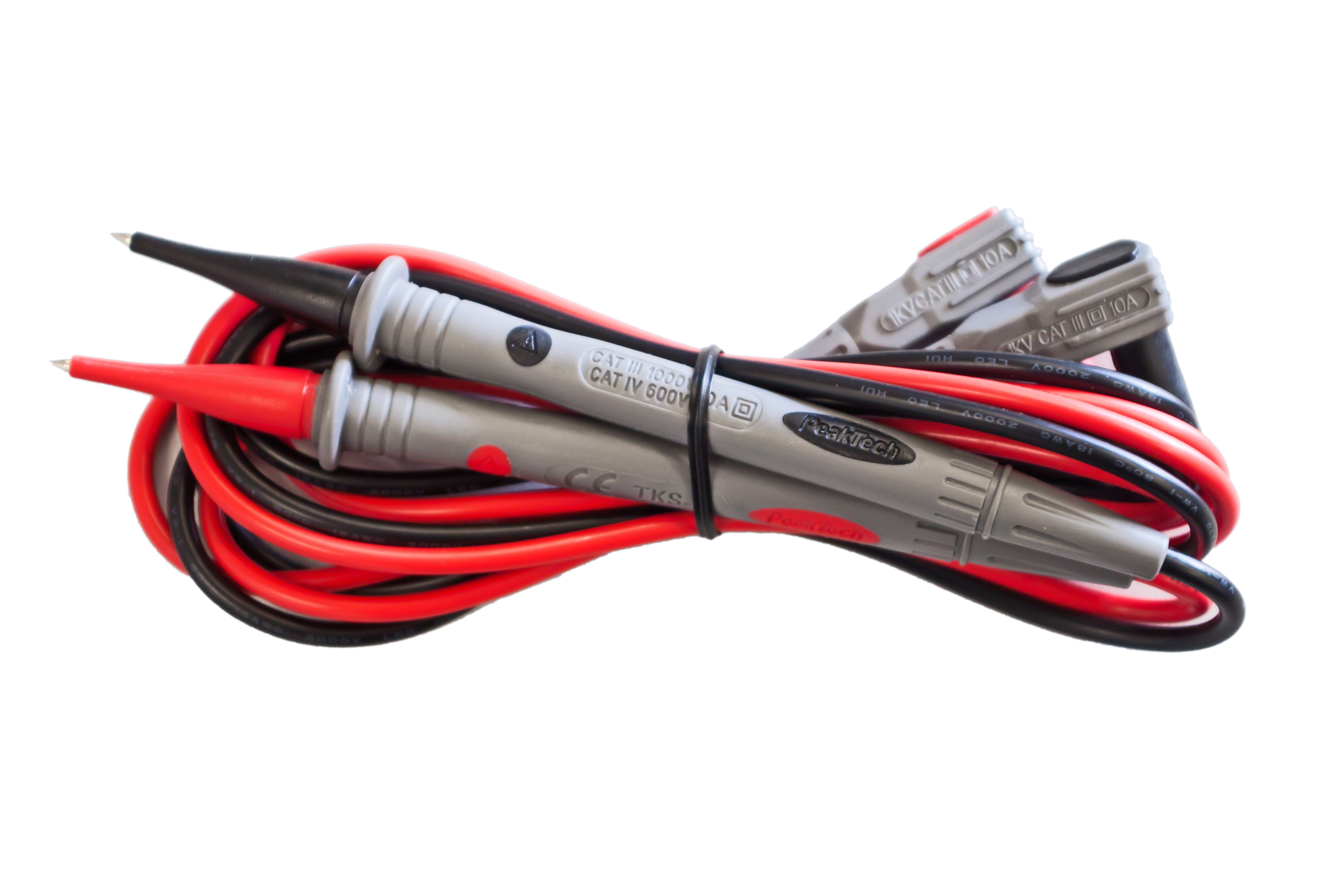 «PeakTech® TKS-2» Test Leads with 2 mm probe tip