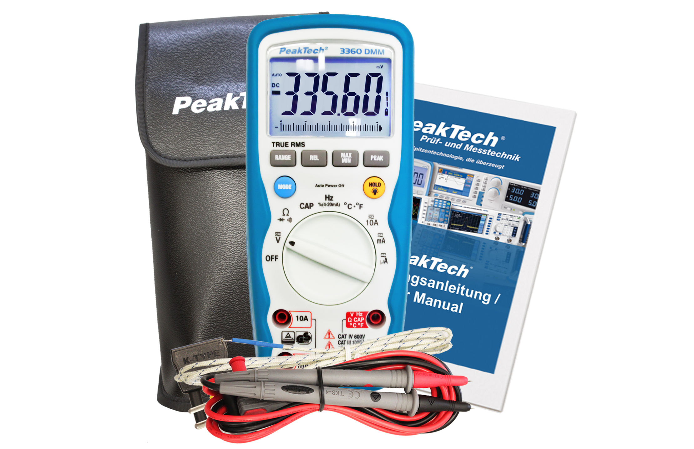 «PeakTech® P 3360» Multimetr cyfrowy, 40 000 zliczeń, IP67 i TrueRMS