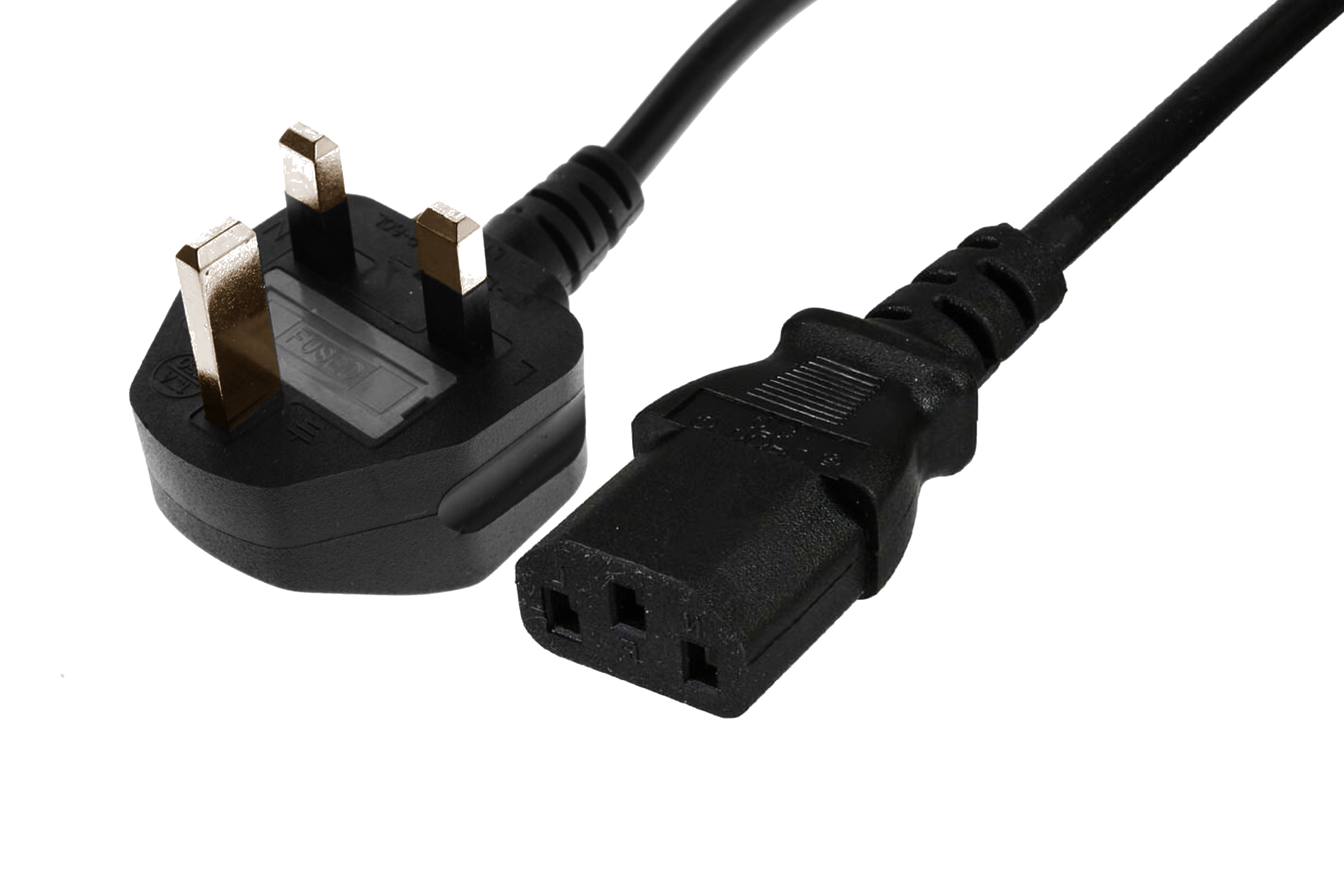 «PeakTech® NK/UK-ST» Kaltgeräteanschlusskabel, Länge: 1,8m, UK-Stecker, 250 V/60 Hz; 5 A