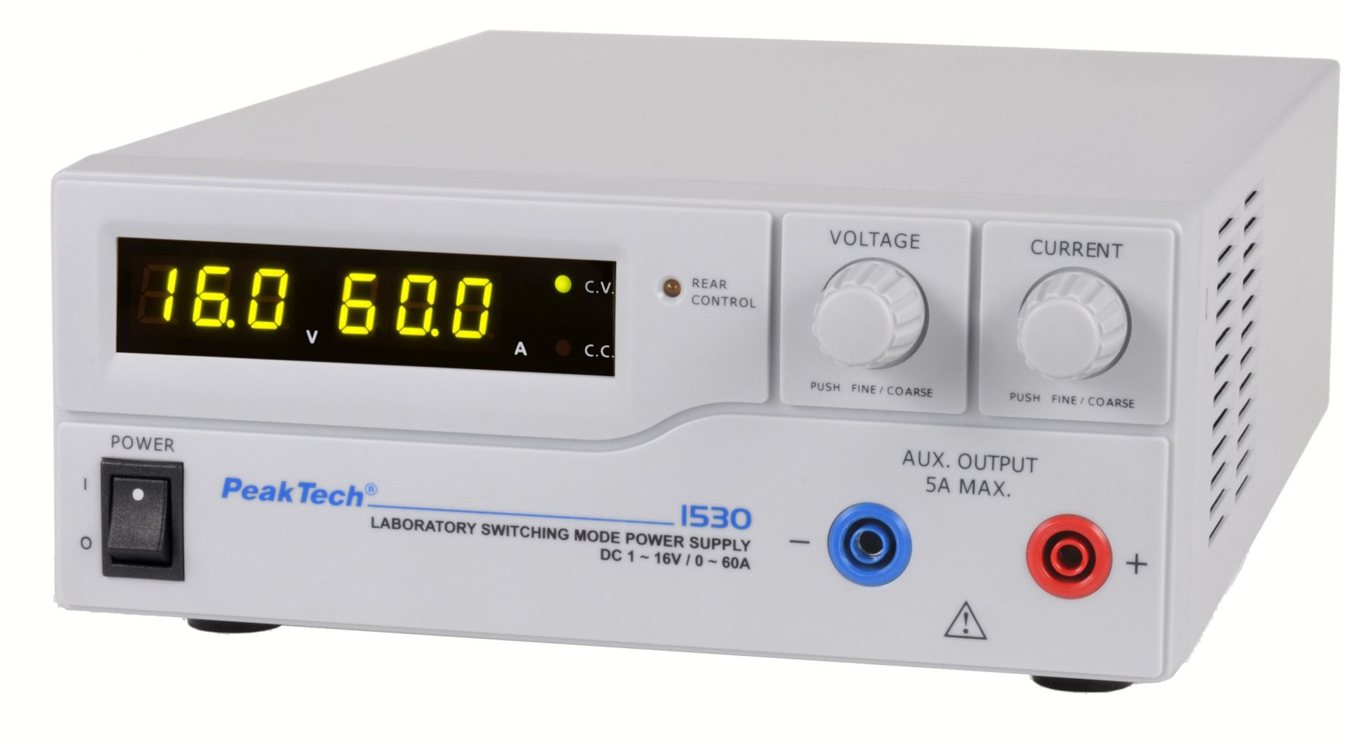 «PeakTech® P 1530» Laboratory power supply DC 1 16 V / 0 60 A P 1530