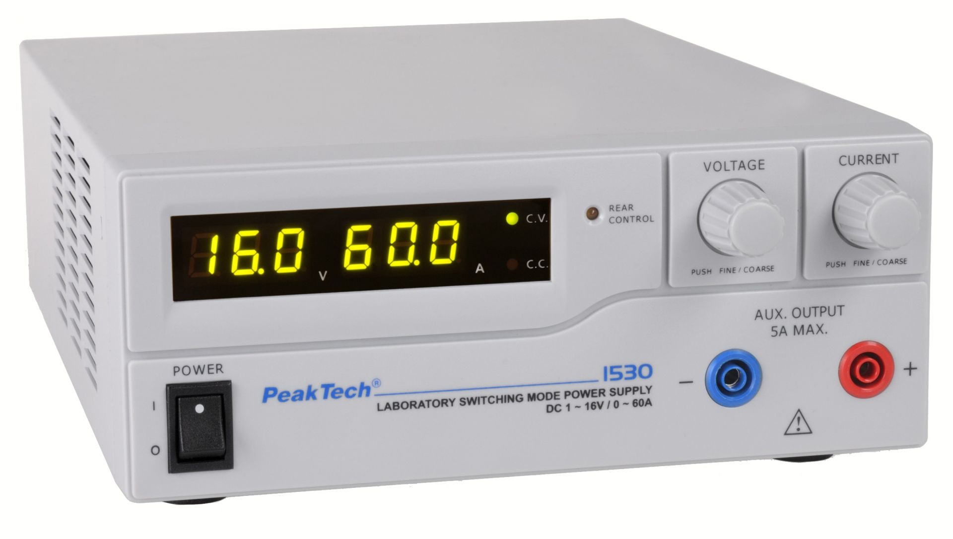 «PeakTech® P 1530» Laboratory power supply DC 1 16 V / 0 60 A P 1530